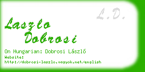 laszlo dobrosi business card