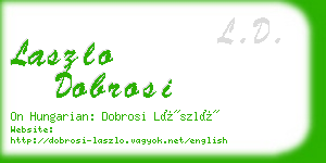 laszlo dobrosi business card